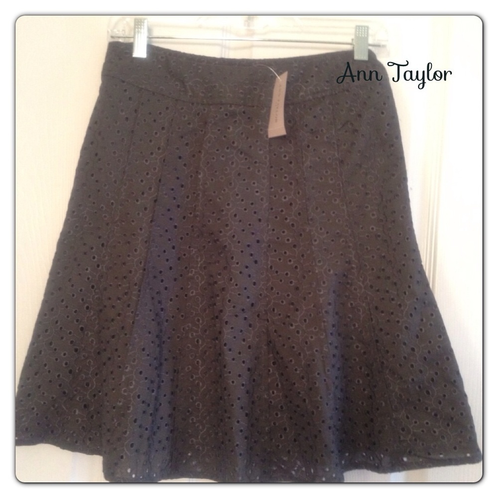- Ann Taylor olive taupe skirt